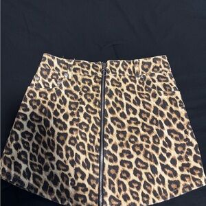 Forever 21 Leopard Print A-Line Skirt